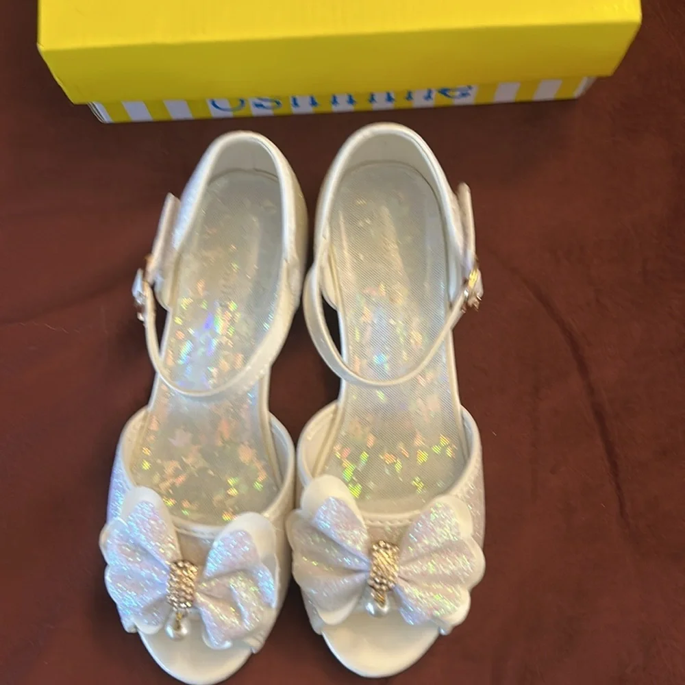 Osinnme White Shoes Size 3 Girls Flower Girl